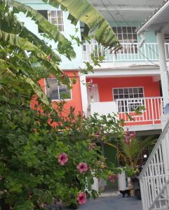 圣安德烈斯Posada J&J Forbes - 2的红色的白色房子,花粉红色