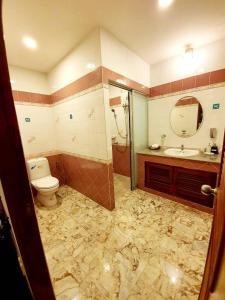 苏梅岛Raya Ville的浴室配有卫生间、盥洗盆和淋浴。