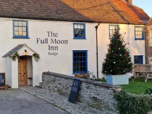 弗罗姆Full Moon Inn Rudge的满月旅馆前的圣诞树