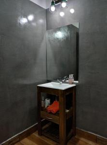 伊瓜苏港Casa de Toto 3 habitaciones的一间带水槽和镜子的浴室