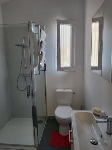 马赛Lou Palmieri的浴室配有卫生间、淋浴和盥洗盆。