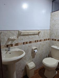 阿亚库乔Sumaq Dreams Ayacucho的一间带水槽和卫生间的浴室