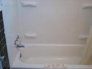 本顿灰色广场汽车旅馆 的浴室配有白色浴缸和水槽