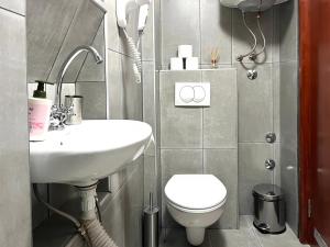科托尔HealthyStudio512 Apartments的一间带水槽和卫生间的小浴室