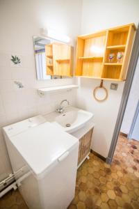 圣雷热雷梅累兹Les Campanules的一间带卫生间和水槽的浴室