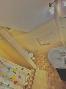 希登盖莱CC House的一间带卫生间和水槽的浴室