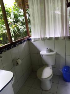 TambopataInotawa Lodge的一间带卫生间和窗户的浴室