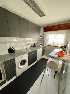 ArcozeloHouse in beach- Oporto的厨房配有洗衣机和水槽