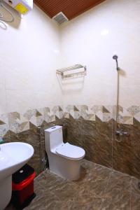 大叻Cẩm Tú Villa Đà Lạt的一间带卫生间和水槽的浴室