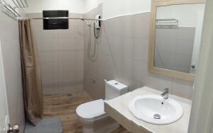 巴迪安SBG Resort Lambug的一间带水槽、卫生间和镜子的浴室