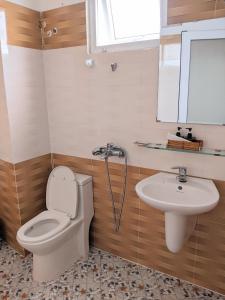 长滩岛OYO 926 Casa Venicia Caticlan的一间带卫生间和水槽的浴室