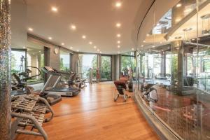 塞拉伦加达尔巴波斯凯尔特温泉度假村的一个带跑步机和椭圆机的室内健身房