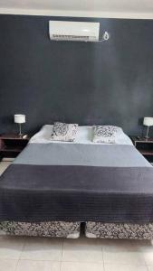 拉里奥哈Casa Familiar的一间卧室配有一张大床和两个枕头