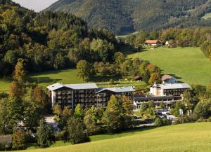 KleinzellGesundheits- & Wellnessresort Salzerbad的山脉酒店空中景色