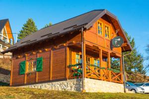 ZaovineTarovuk cabin的一座木房子,带有金属屋顶