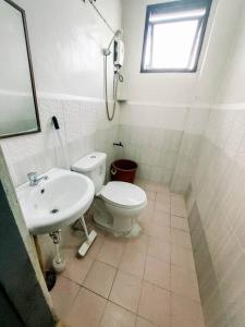 碧瑶Convenient 3-Bedroom Apartment的一间带卫生间和水槽的浴室