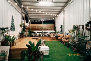 台东1981民宿的充满了许多盆栽植物的房间