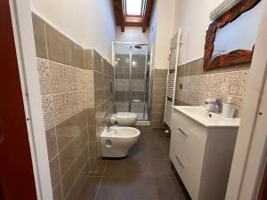 萨萨里NG Guest House il RIS的浴室配有卫生间、盥洗盆和淋浴。