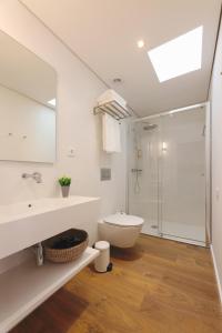 波尔图RIBEIRA FLORES 59 Downtown Apartments的浴室配有卫生间、盥洗盆和淋浴。