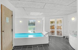 克利特默勒Pet Friendly Home In Thisted With Indoor Swimming Pool的一个带浴缸和水槽的游泳池