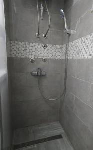 比哈奇Diamond M Apartment的浴室内配有淋浴和头顶淋浴