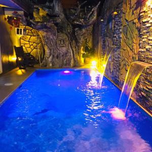 巴科洛德Winterfell Cafe and Private Resort的水景洞穴中的游泳池