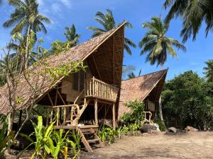 爱妮岛Kanipa Beach Glamping的棕榈树海滩上的房子