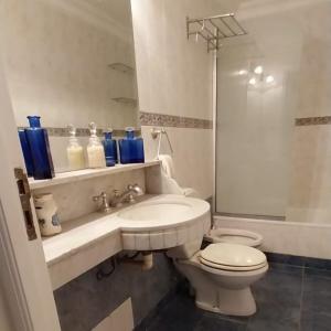 萨尔塔Los Aceres的浴室配有卫生间、盥洗盆和淋浴。