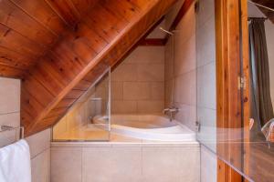 巴奎伊拉-贝莱特Eira Ski Lodge的一间带浴缸的浴室