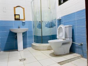 RuhengeriVirunga Homestays的一间带卫生间和水槽的浴室