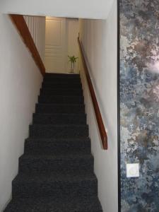 马尔桑奈拉科特Cosy Loft - Appartement de charme的一座房子的楼梯,上面有植物