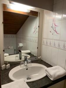 莫尔济讷康科尔德酒店的一间带水槽和镜子的浴室