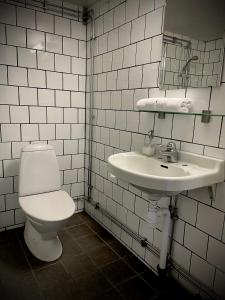 BurgsvikGåsen Out的一间带卫生间和水槽的浴室