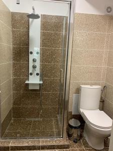 普雷代亚尔HAPPY SUMMER -Predeal的带淋浴和卫生间的浴室