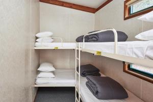 巴瑟斯特NRMA巴瑟斯特全景假日公园的小屋内带双层床的房间