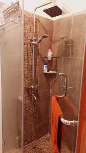 弗利康弗拉克WESTWOOD - DELUXE 03 BEDROOM APPARTMENT - POOL, near BEACH的浴室里设有玻璃门淋浴