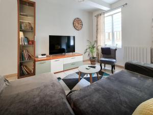CarvinFabrice et Frédérique的带沙发和电视的客厅