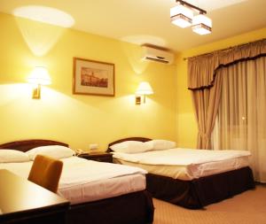 维尔加卡托维兹机场酒店客房内的一张或多张床位