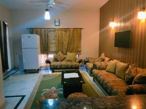 拉合尔Apartment near to Shaukat khanaam lahore的带沙发和电视的客厅