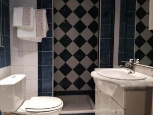 尼斯尼斯哈勒维公寓的一间带卫生间和水槽的浴室