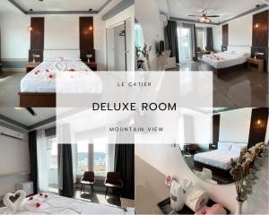 芭东海滩Le Cartier的卧室和豪华间照片的拼合