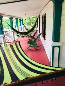 玉米岛Jackson Guest House的房屋门廊上的吊床