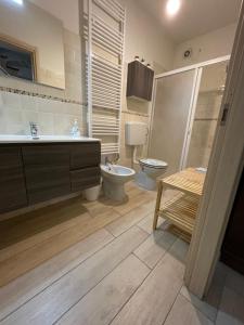 基耶西瑙扎内塞Casa Esterina的浴室设有卫生间、水槽和卫生间。