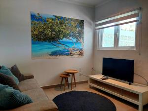 努尔德Apartment Villa Valentina的带沙发和平面电视的客厅