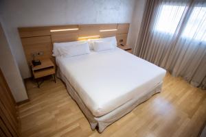 阿尔么丽亚塞尔科蒂尔格兰法玛酒店的卧室设有一张白色大床和一扇窗户。