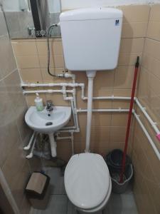 Oko Jastrepca的一间带卫生间和水槽的浴室