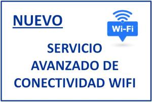 萨拉戈萨西贝卢斯酒店的一个标有nivevo和wifi符号的标志