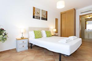 圣卢西亚岛Camélia Apartment的卧室配有一张白色大床
