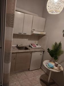 卡利塞亚-豪客迪克斯Chris -Nikol STUDIO的厨房配有白色橱柜、水槽和植物