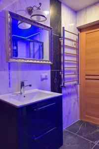 马多纳Saules Rats Apartamenti的一间带水槽和镜子的浴室